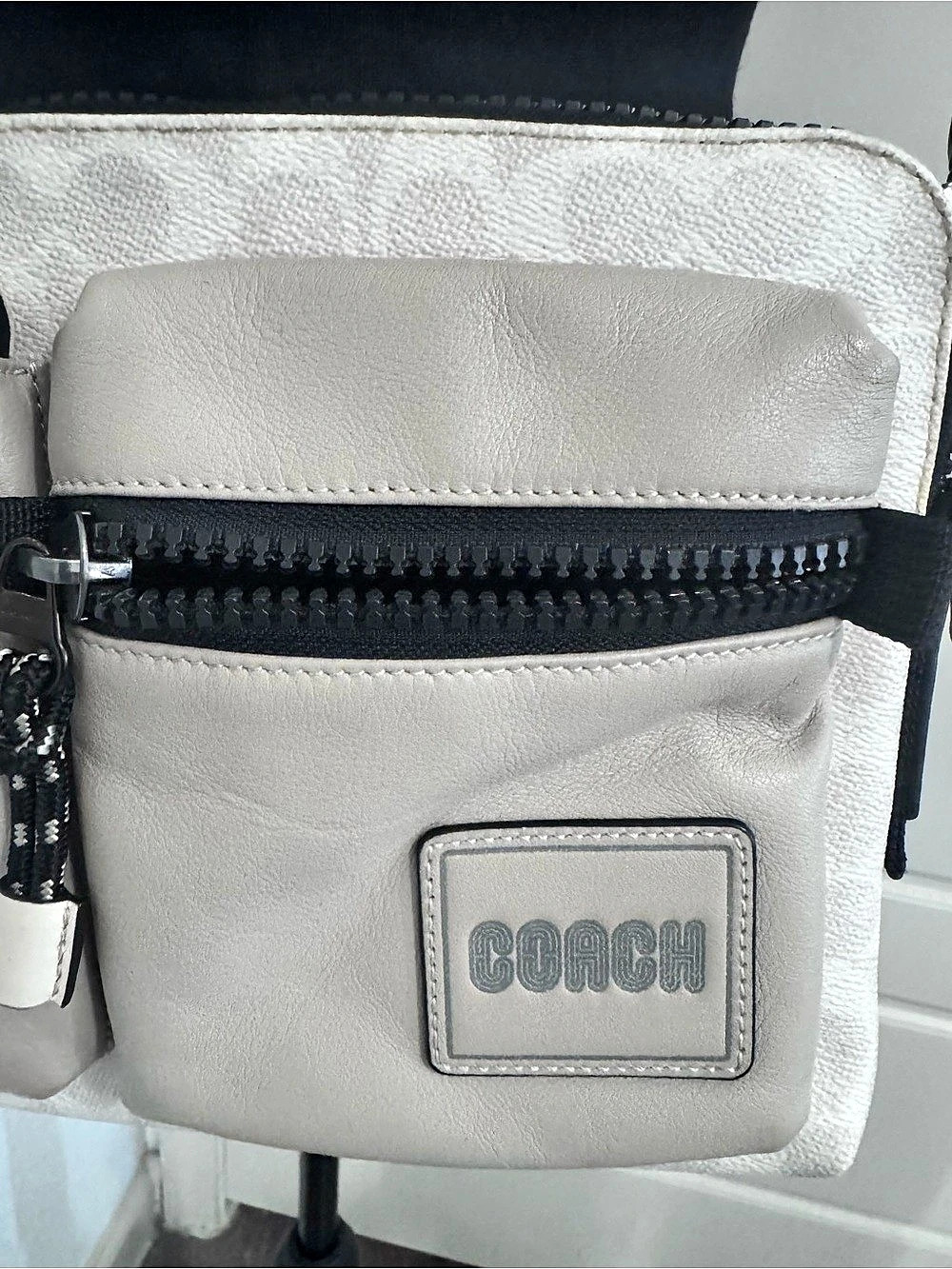 Coach Charter Flap Crossbody 24 in White & Gray - Picture 5 of 8